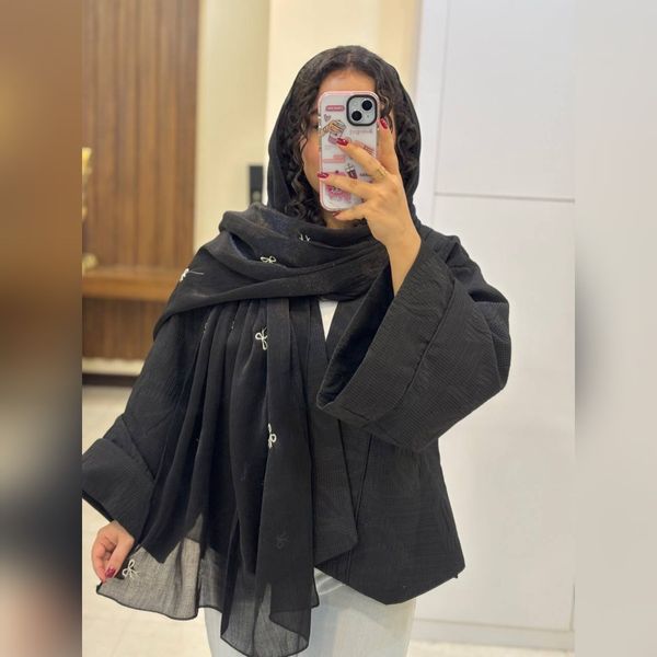 شال پاپیونی حریر نخ در رنگبندی