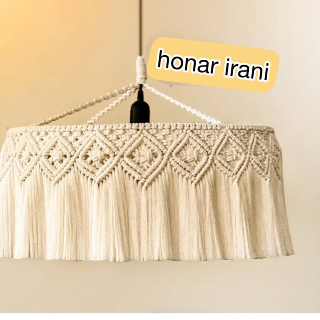 خرید اینترنتی لوستر مکرومه بافی مدل النا