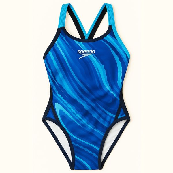 مایو زنانه خارجی ضد کلر اسپیدو طرح آبی