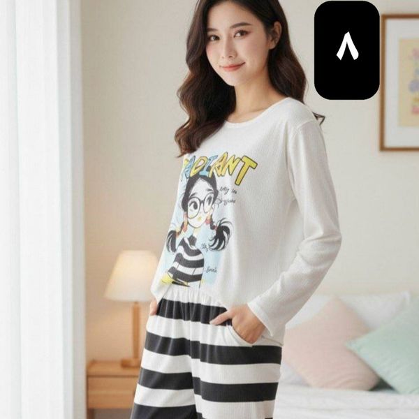 ست لباس شلوار زنانه دخترانه نخ تن خور عالی