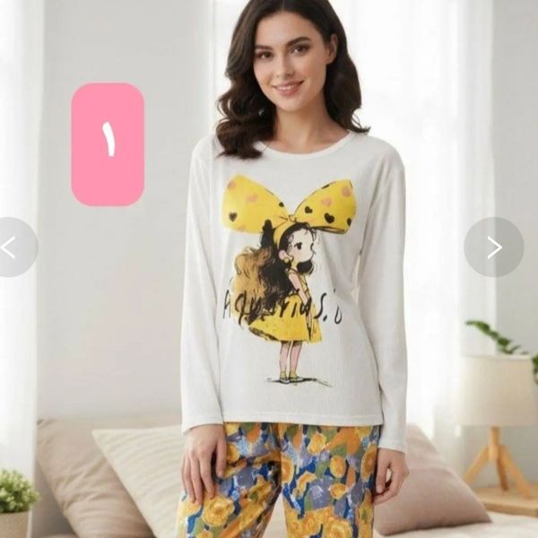 ست لباس شلوار زنانه دخترانه نخ تن خور عالی7