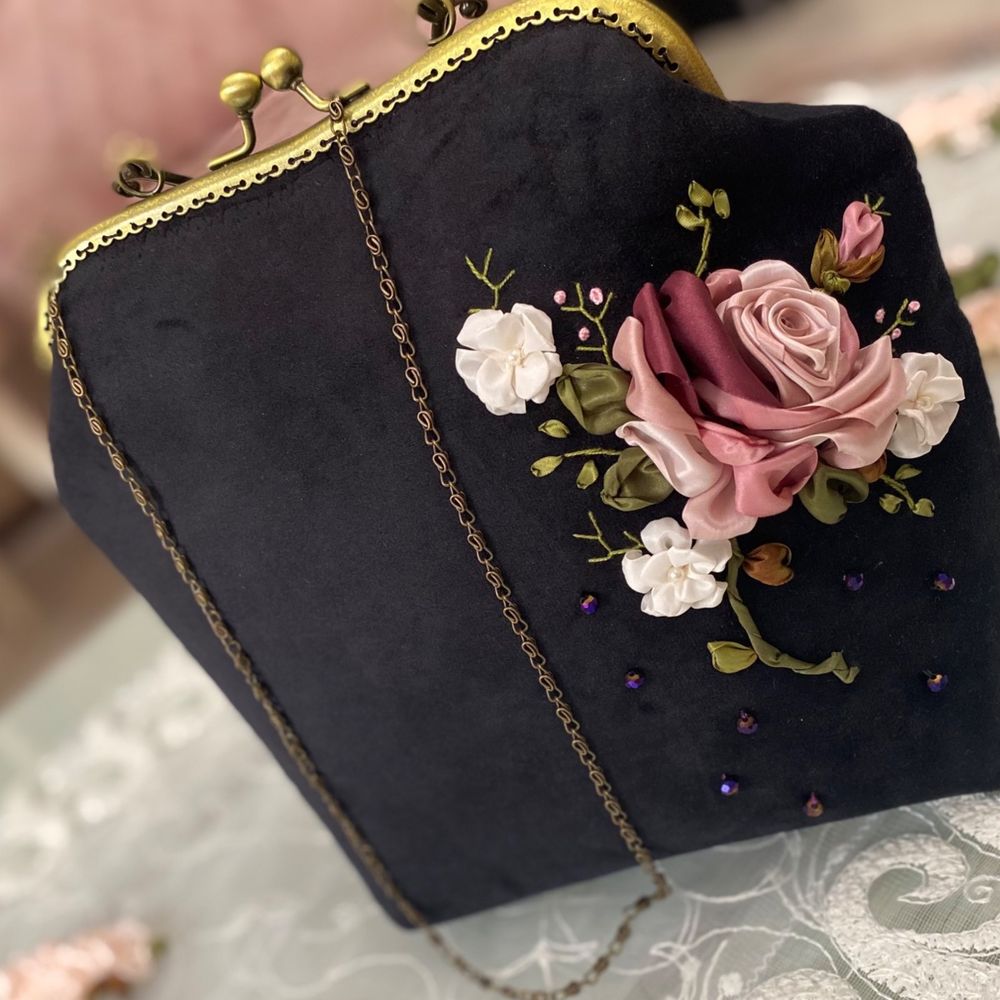 خرید اینترنتی کیف مجلسی تک رز