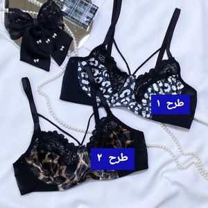 خرید آنلاین سوتین فنردار طرح پلنگی با آستر نخی با جنس نرم ، فرمدهی عالی و طرح خاص