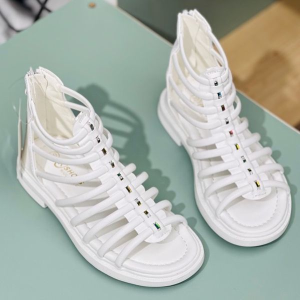 صندل دخترانه طرح گلادیاتور بند ریز برند Kshoes کد 4010701