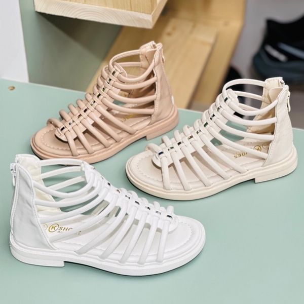 صندل دخترانه طرح گلادیاتور بند ریز برند Kshoes کد 4010701