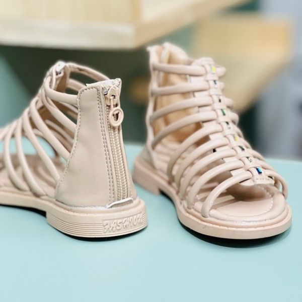 صندل دخترانه طرح گلادیاتور بند ریز برند Kshoes کد 4010701