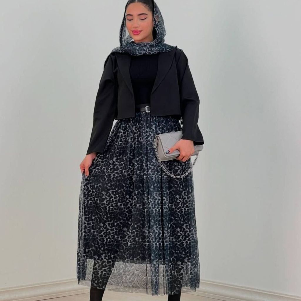 مشخصات ست سه تیکه شال کت و دامن