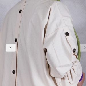 مانتو یقه خرگوشی دکمه ای