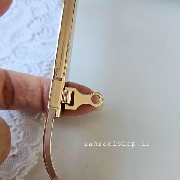 کیف کلاچ آماده مروارید دار مستطیل دور گرد