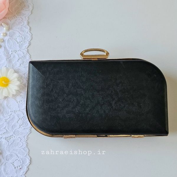 کیف کلاچ مدل مستطیل اشکی طلایی