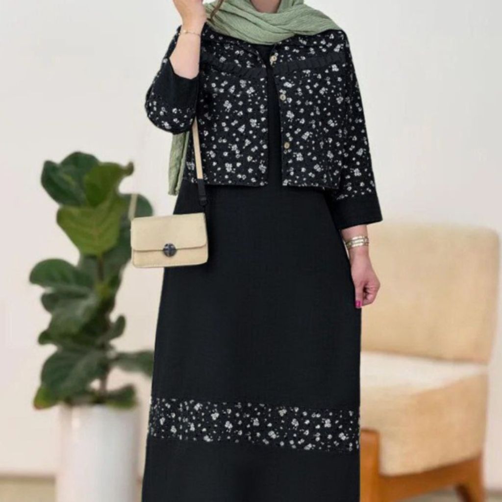 قیمت ارزان کت سارافون گلدار ژاکلین
