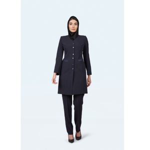 مشخصات مانتو شلوار اداری زنانه فیونا یقه خشتی آستردار