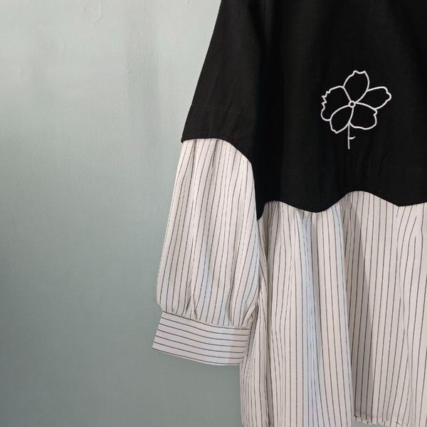 شومیز مانتویی مزونی گلدوزی تا سایز 52