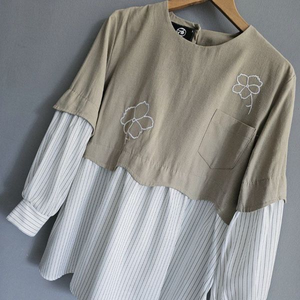 شومیز مانتویی مزونی گلدوزی تا سایز 52