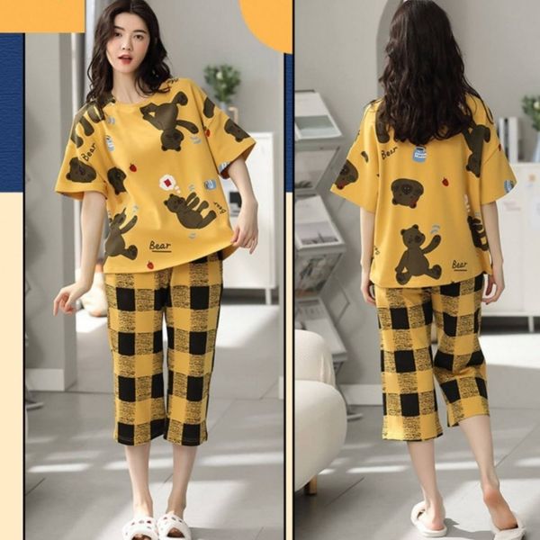 تیشرت شلوارک زنانه دخترانه نخ پنبه وارداتی کیفیت و تنخور عالی