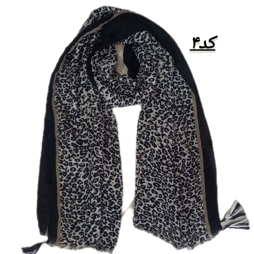 خرید انلاین شال طرح پلنگی پلیسه ای کد 611
