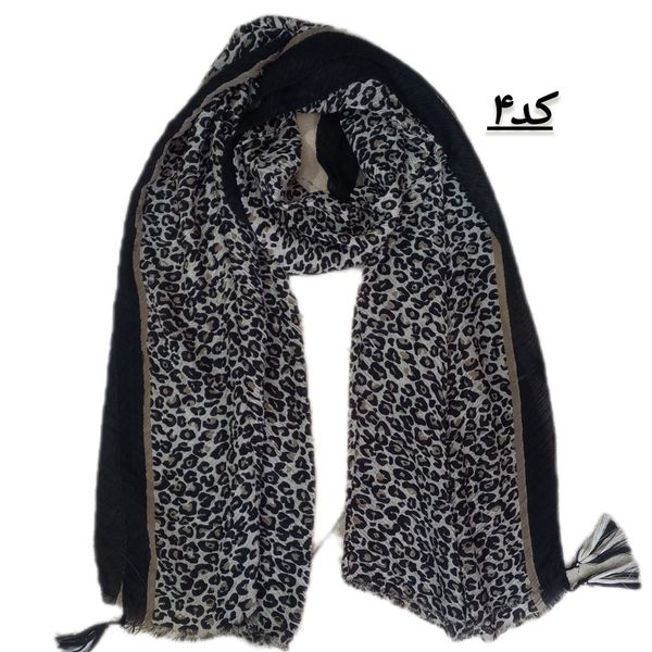 شال طرح پلنگی پلیسه ای کد 611