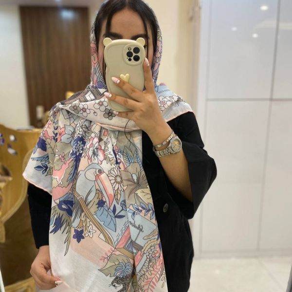 روسری تمان نخ دوردستدوز