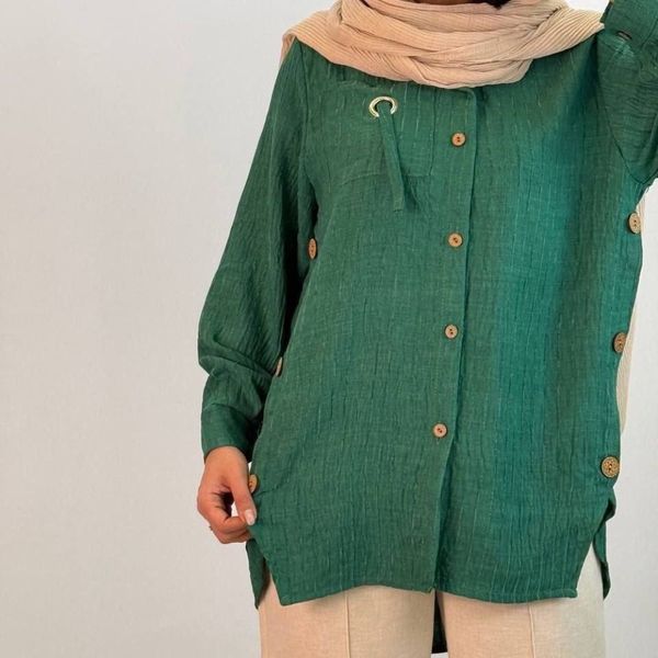 مانتو زنانه طرح جیب پرچی