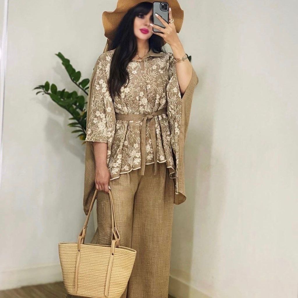 مشخصات ست پانچ و شلوار زنانه طرح بهار