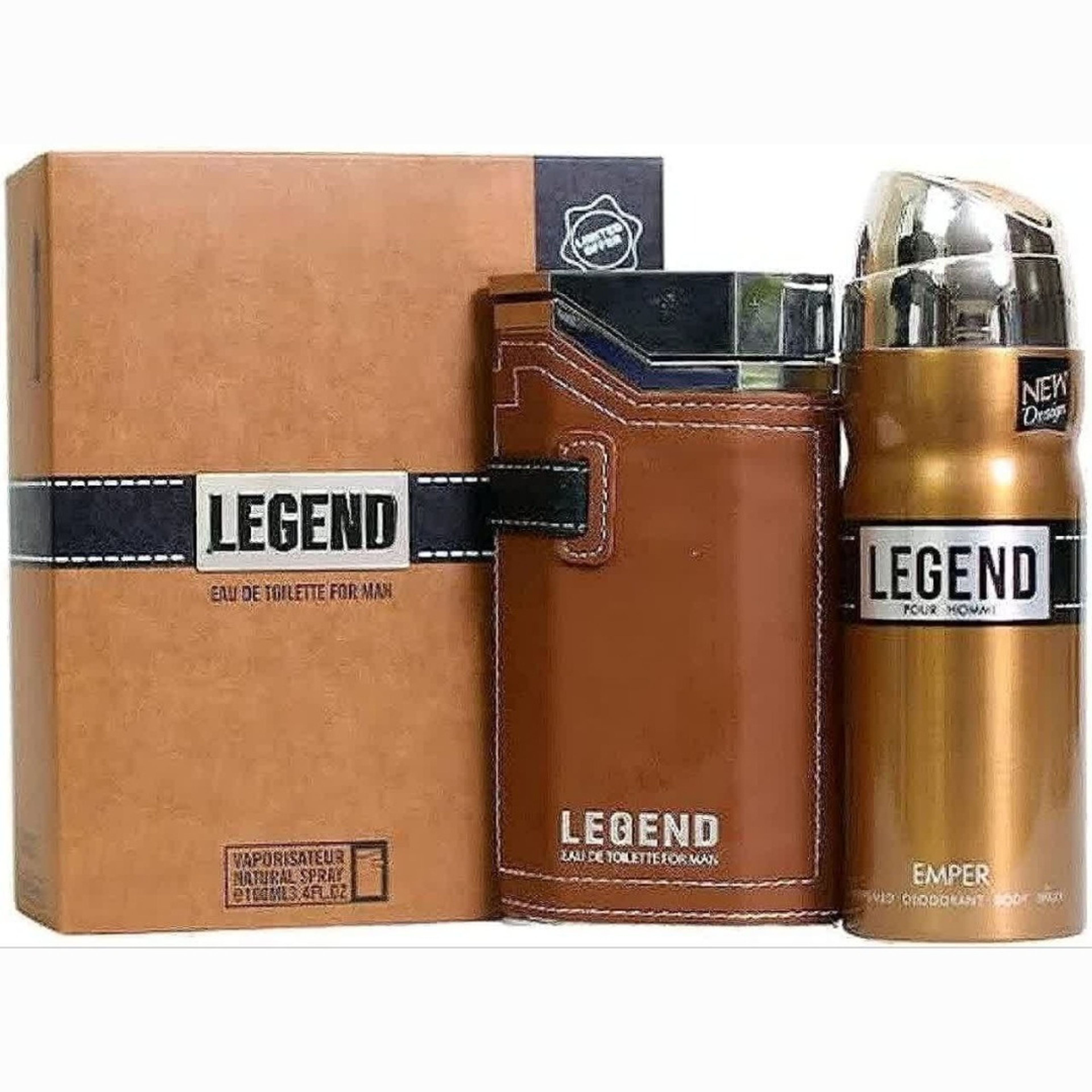 قیمت ارزان ادکلن لجند اصل به همراه اسپری شرکت امپر امارات (LEGEND EMPER)