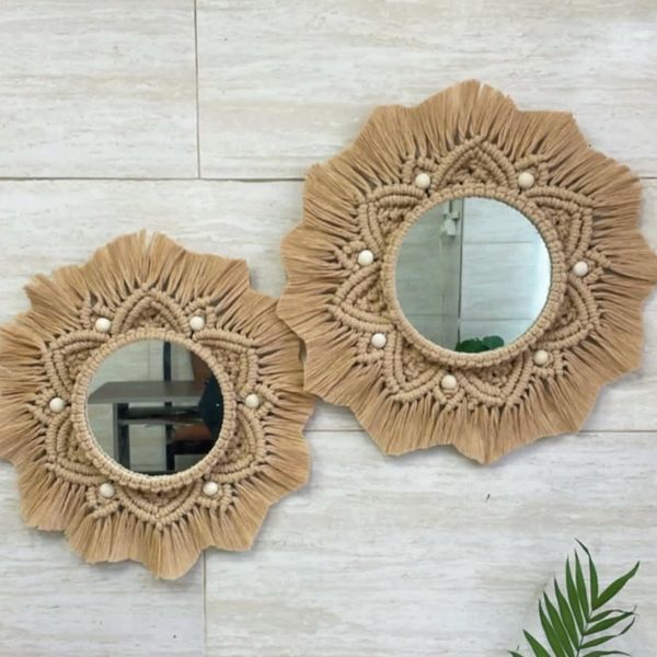 ست دوعددی اینه مکرومه دکوراتیو طرح پارمیس