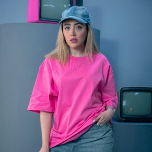 خرید آنلاین تیشرت نخ زنانه طرح لاو برند مدیسنت