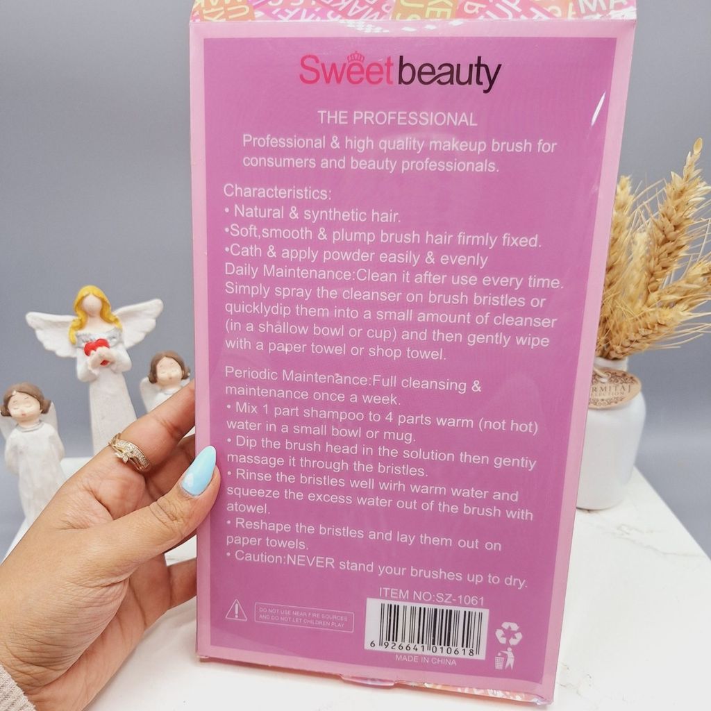 قیمت ارزان ست براش 12 تیکه Sweetbeauty رنگ صورتی