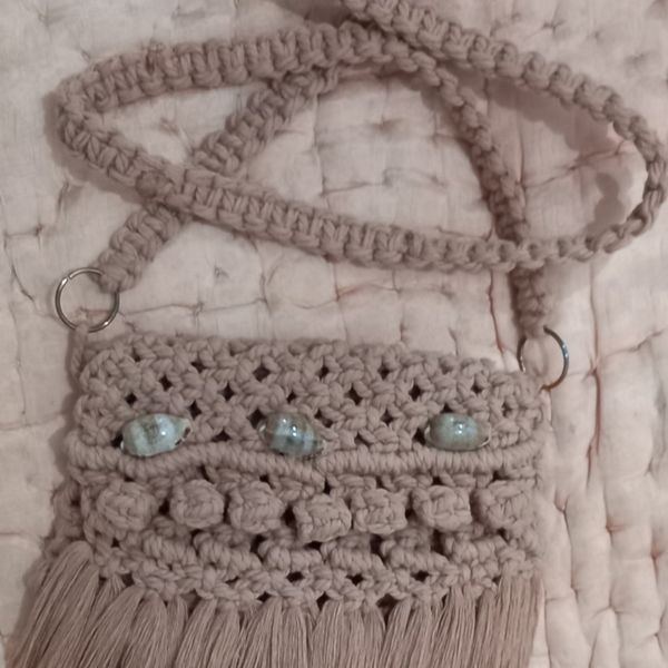 کیف زنانه مکرومه بافی کد 9801