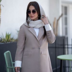 مشخصات مانتو کتی پشت راه راه پینترستی تا سایز 52