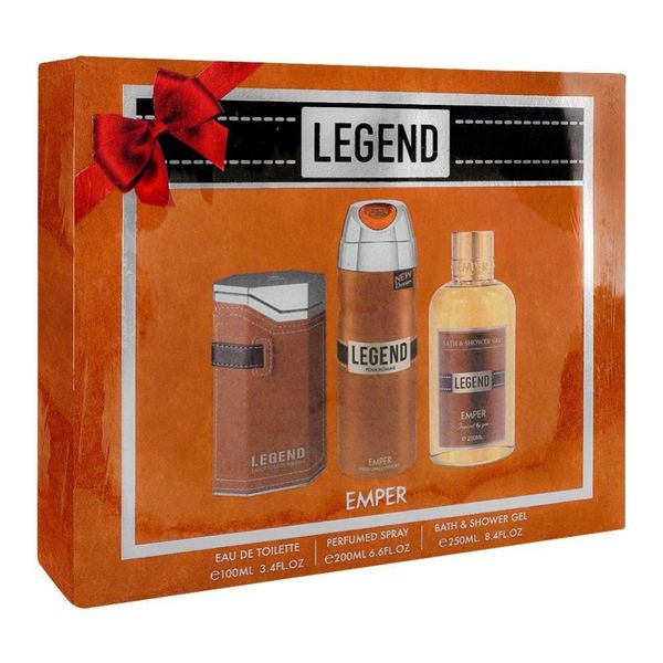 ست ادکلن لجند امپر اصل همراه با شامپو و اسپری هدیه (LEGEND EMPER)