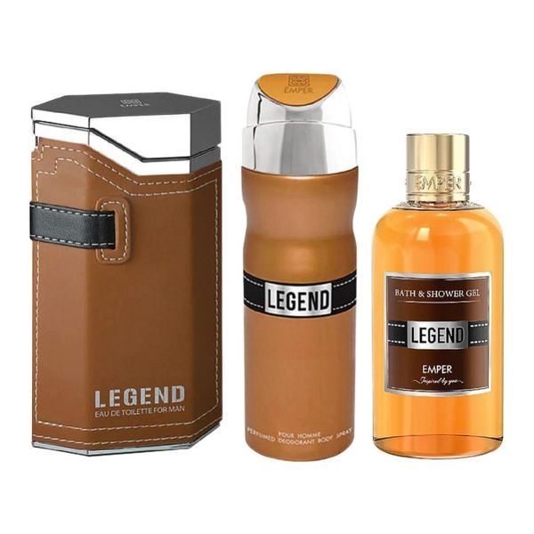 ست ادکلن لجند امپر اصل همراه با شامپو و اسپری هدیه (LEGEND EMPER)