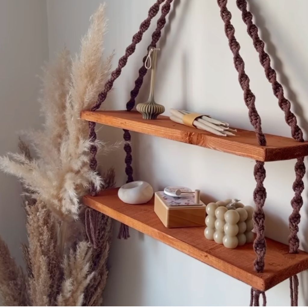 خرید آنلاین شلف مکرومه بافی دو طبقه