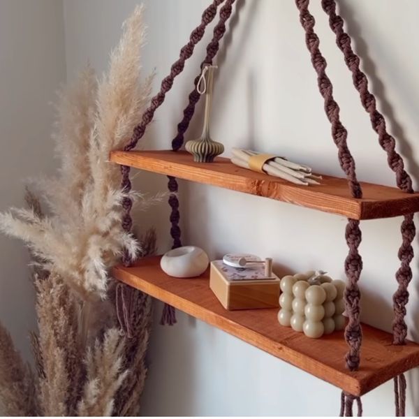 شلف مکرومه بافی دو طبقه