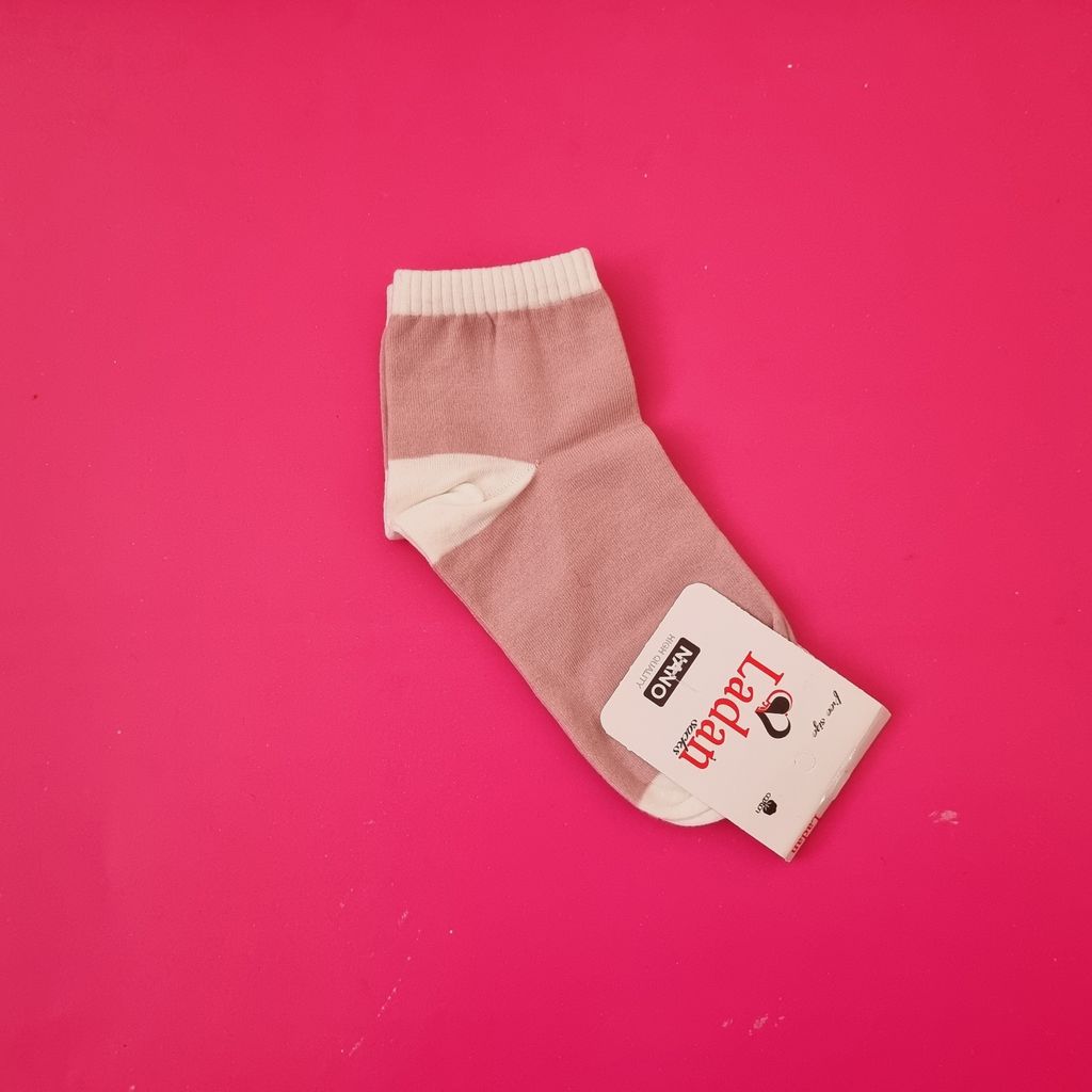 قیمت جوراب زنانه نیم ساق کبریتی طرح خرسی تم صورتی