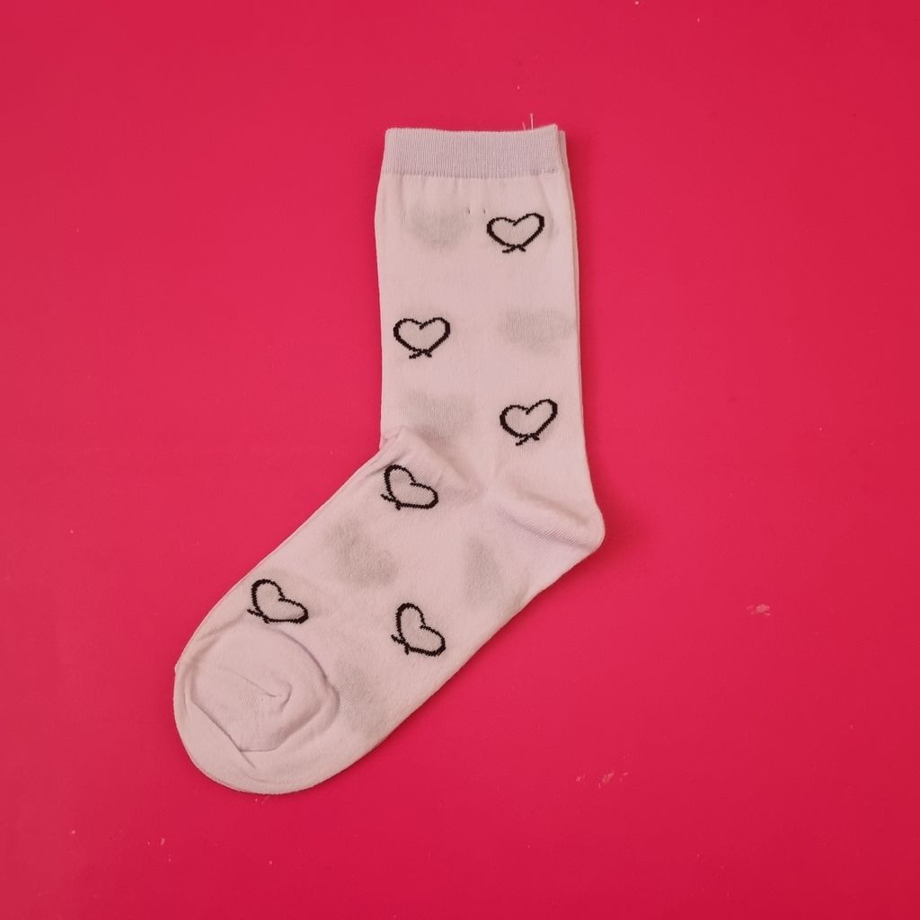 خرید آنلاین جوراب ساقدار زنانه نخی طرح قلبی