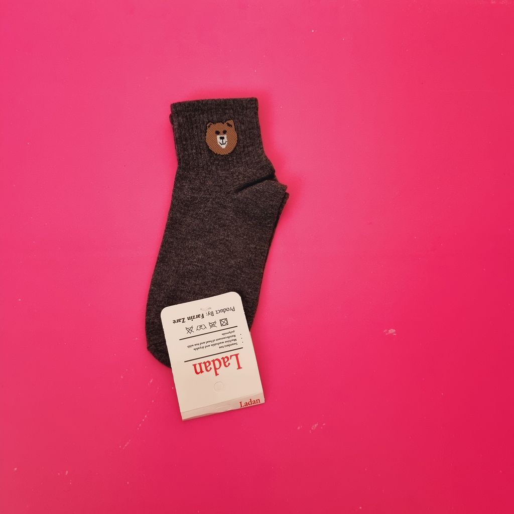 قیمت جوراب زنانه نیم ساق کبریتی طرح تدی ساده