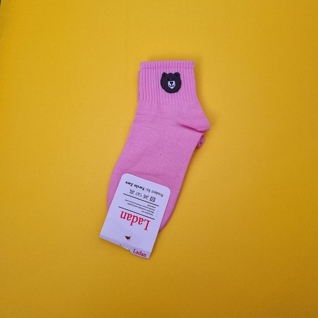 خرید اینترنتی جوراب زنانه نیم ساق کبریتی طرح تدی ساده