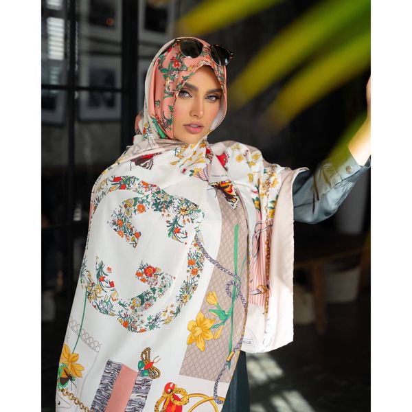 شال مجلسی ساتن ابریشم گوچی Gucci وارداتی