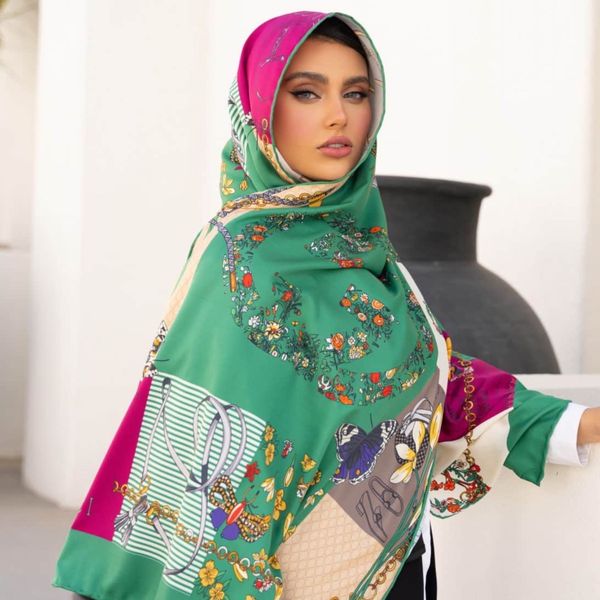شال مجلسی ساتن ابریشم گوچی Gucci وارداتی