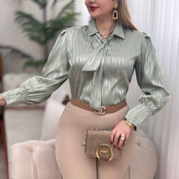 شومیز ساتن کرواتی
