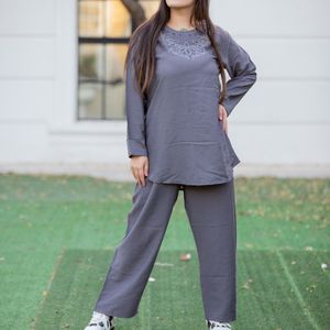 مشخصات ست تونیک شلوار زنانه نخی فری سایز