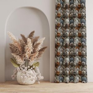 قیمت ارزان پارچه مخمل طرح سه بعدی خرس تدی کد 5013458
