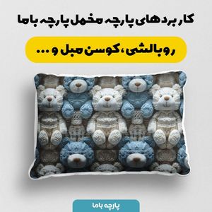 مشخصات پارچه مخمل طرح سه بعدی تدی پسرونه کد 5013461