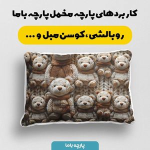 فروش اینترنتی پارچه مخمل طرح سه بعدی خرس خسته کد 5013462