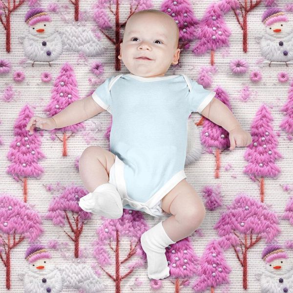 پارچه مخمل طرح سه بعدی کاج صورتی کد 5013463