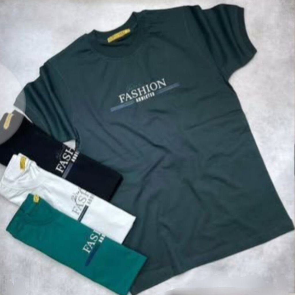 خرید آنلاین تیشرت مردانه یقه گرد FASHION