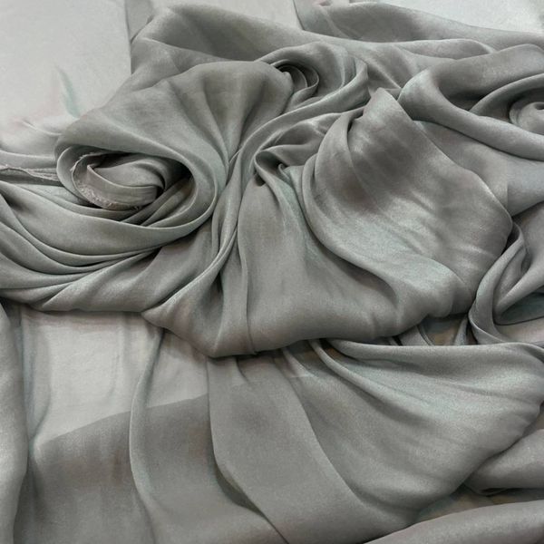 پارچه حریر ملانژ ساده 2