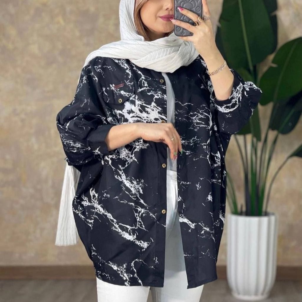 خرید انلاین پانچ زنانه پوپلین مرمر