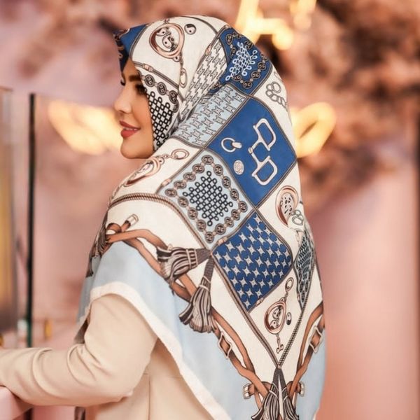 روسری ابریشم توییل قواره 140 کد 13